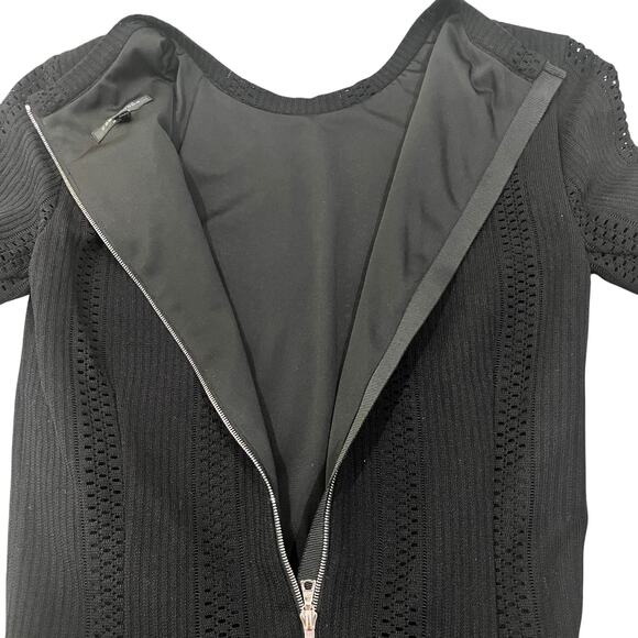 Rag & Bone Ribbed Stretch Black Bodycon Long Sleeve Dress Size 2 - Picture 6 of 9